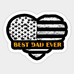 American Flag, Father's Day Gift, Best Dad Ever, For Daddy Sticker